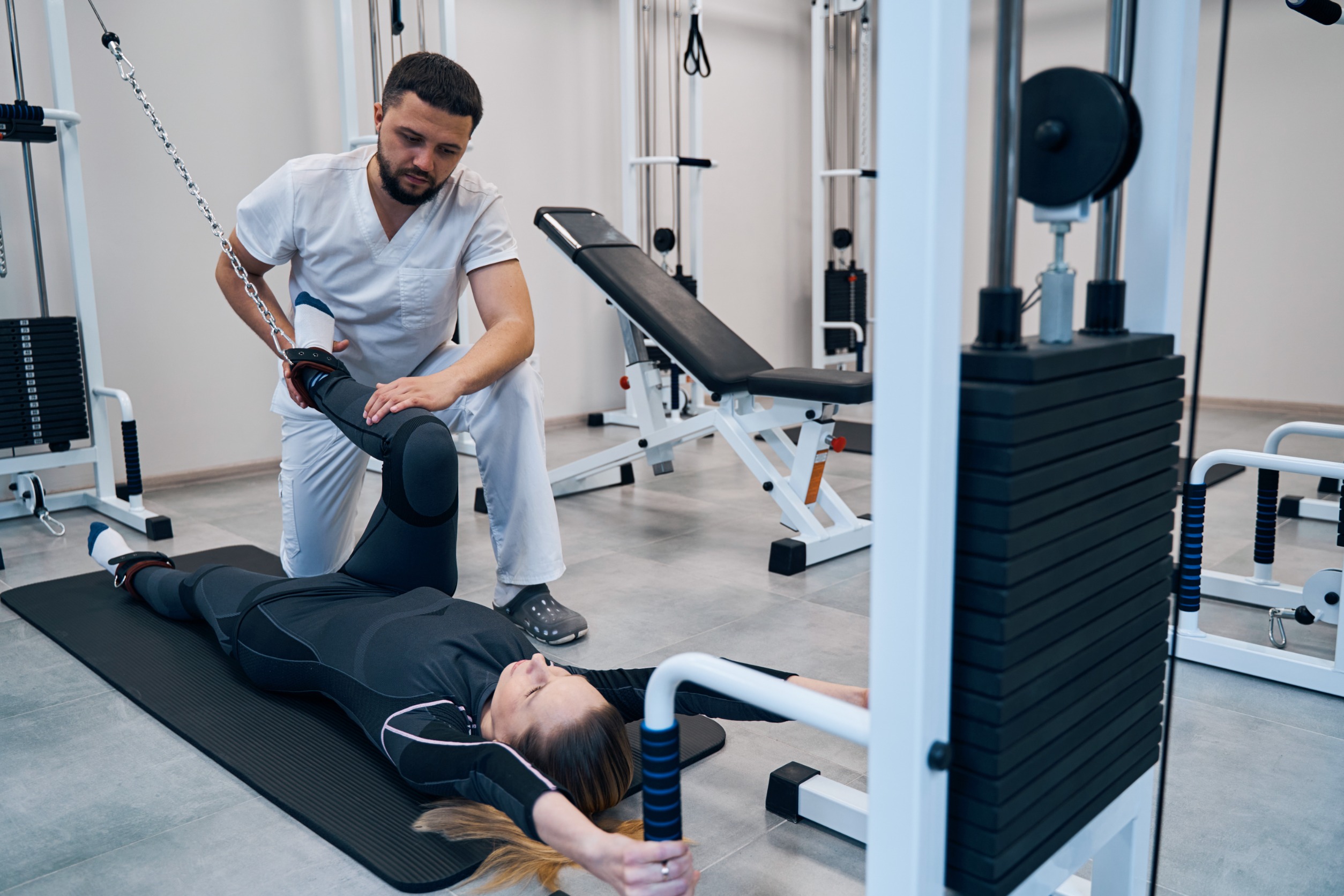 Supervised strength and weight training session